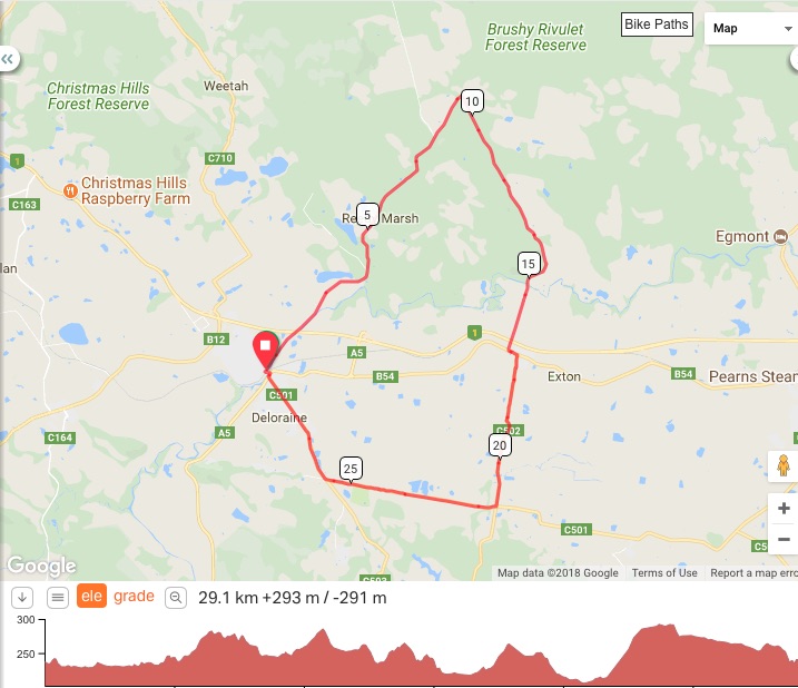 Deloraine - Exton - Osmaston Loop